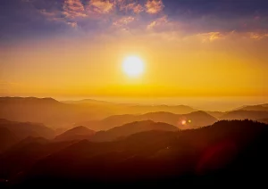 Sonnenuntergang über dem Renchtal