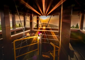 Sonnenuntergang auf dem Mehliskopfturm Bühlertal