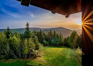Sonnenuntergang auf dem Mehliskopfturm Bühlertal