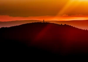Mooskopfturm vom Gleitschrim Flugplatz in Bad Peterstal-Greisbach aus