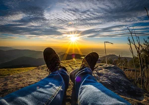 Sonnenuntergang auf dem Katzenkopf unterhalb der Hornisgrinde