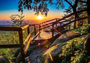 Sonnenuntergang am Bürstenstein bei Waldulm