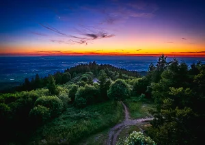 Sonnenuntergang auf dem Hochblauen bei Badenweiler