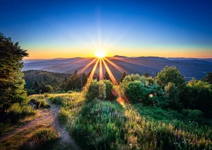 Sonnenaufgang auf dem Hochblauen bei Badenweiler