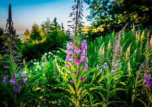 Blühendes Weidenröschen auf dem Hohenblauen bei Badenweiler