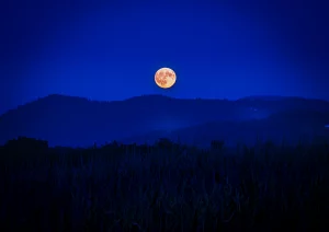 Supermond über dem Bottenauer Tal