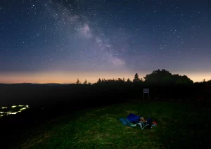 Milchstraße auf dem Hochblauen Richtung Schweiz