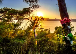 Wunderschöner Blick Richtung Port de Polenta vom ViewPoint La Victoria bei Mal Pas-Bon Aire